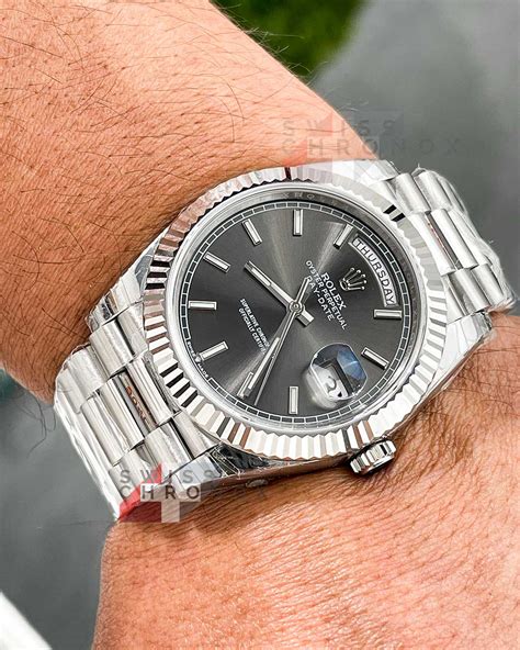 rolex day date grey|rolex day date 40 228235.